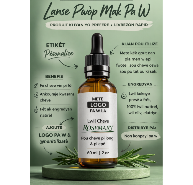 Pack konplè Pou Lanse Pwòp Mak Pwodwi Cheve Ou